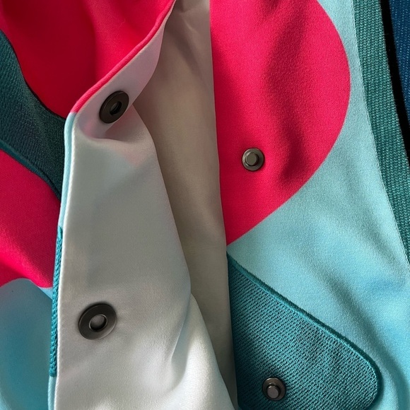 KAWS x MIRA MIKATI sz 40 S White Blue Bomber Jacket Snap Buttons $1895 - Picture 13 of 16